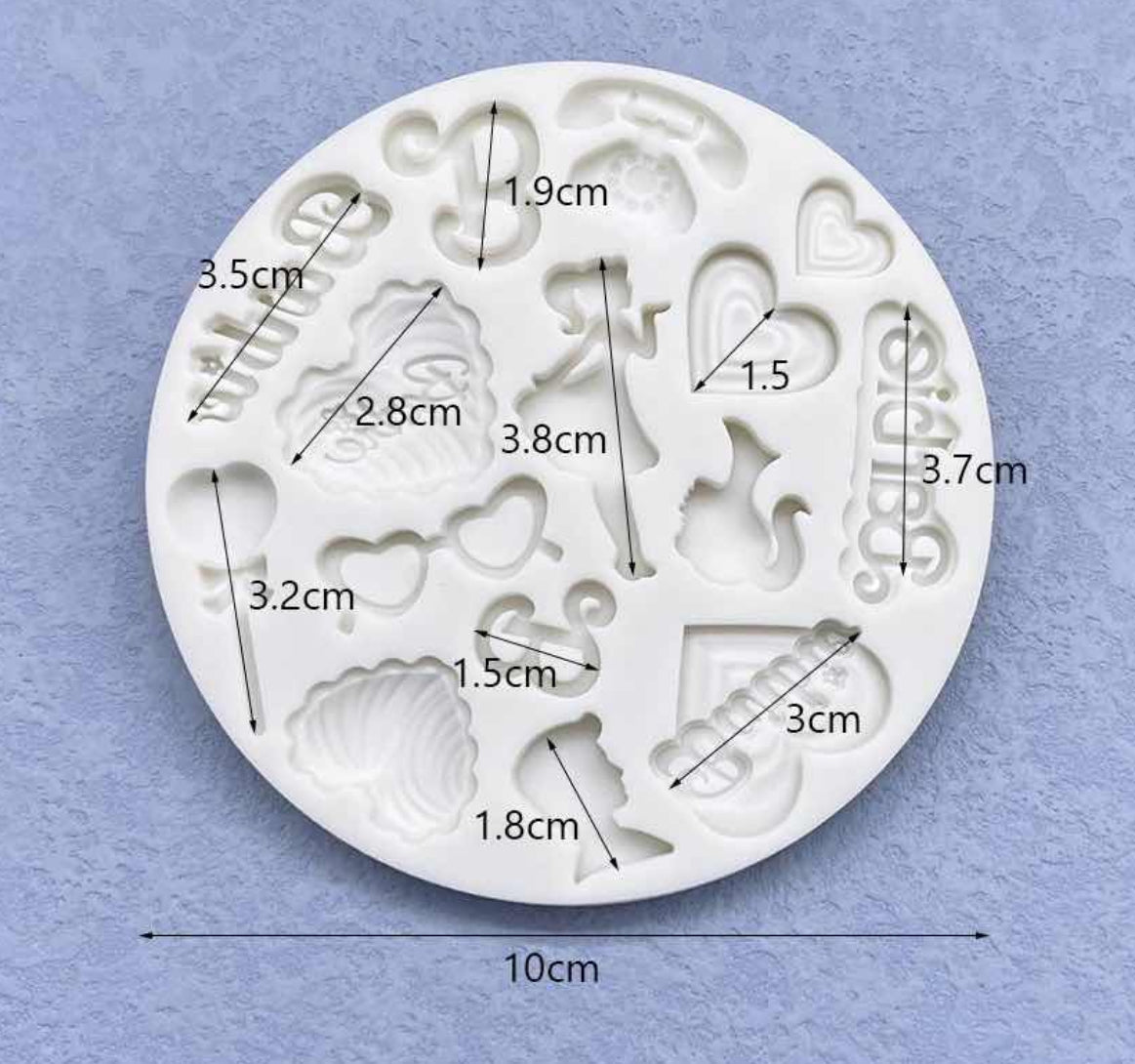 MOLDE DE SILICÓN BARBIE CORAZÓN KEN