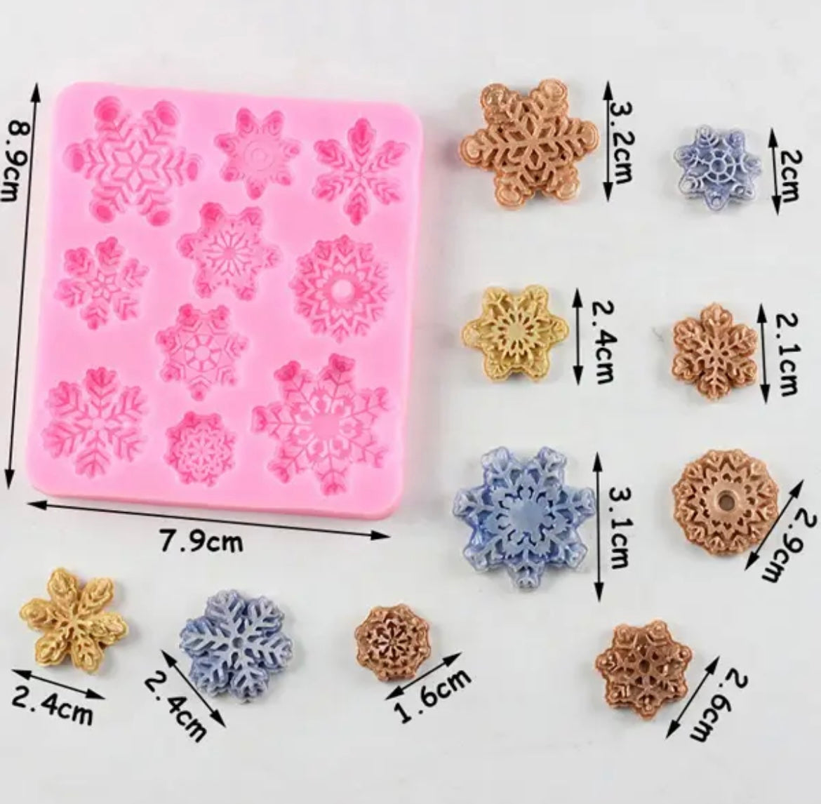 MOLDE DE SILICÓN COPOS X 10