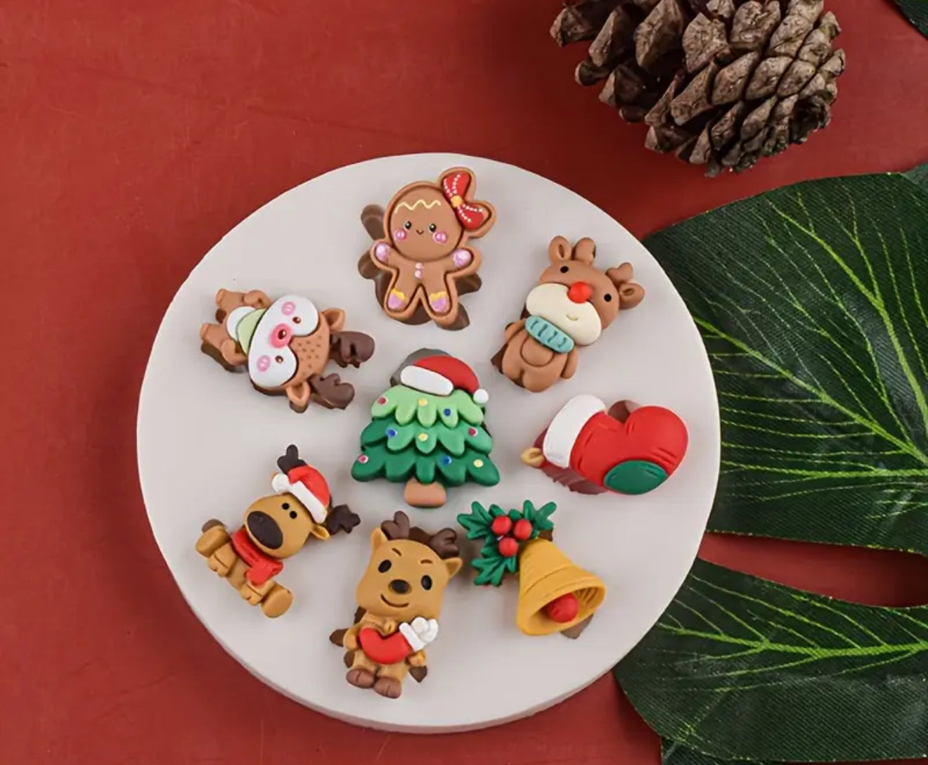 Molde de Silicón Navidad Renos