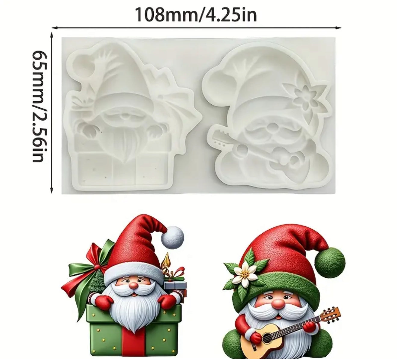 MOLDE DE SILICÓN SANTA CLAUS REGALO NAVIDAD