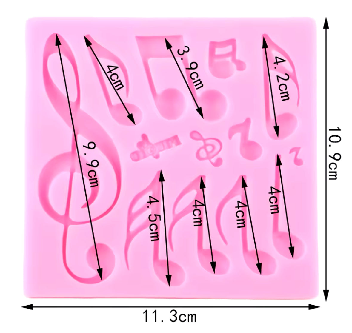 Molde de Silicón Notas Musicales
