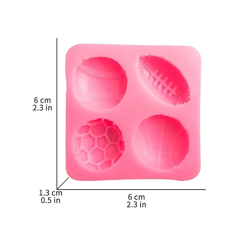 MOLDE DE SILICÓN BALÓN FÚTBOL SOCCER, AMERICANO, BASQUETBOL, BASEBALL