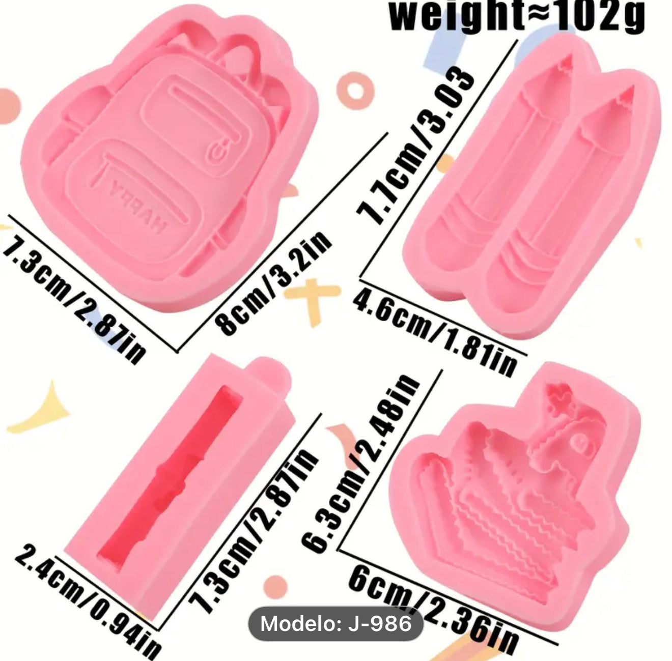 Molde de Silicón Regreso a Clases