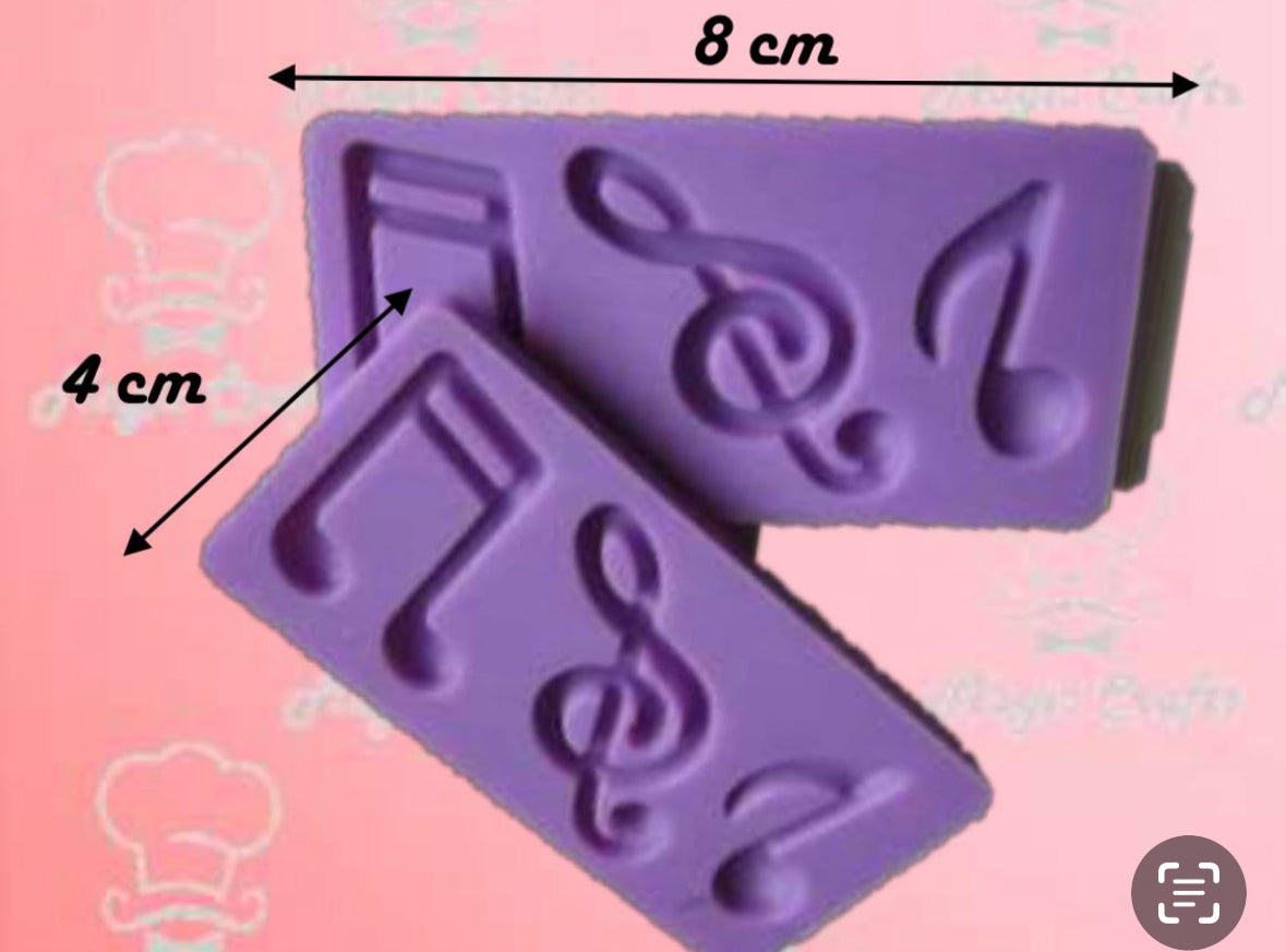 Molde de Silicón notas musicales