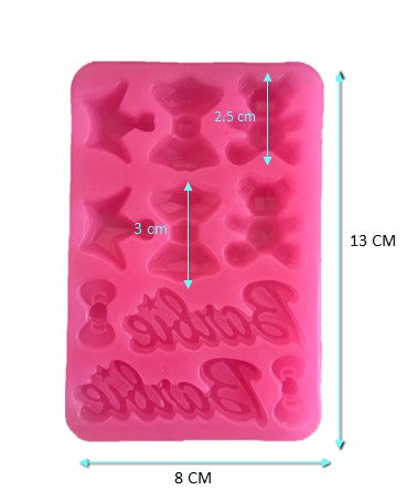 MOLDE DE SILICON BARBIE MOÑOS Y LETYRAS