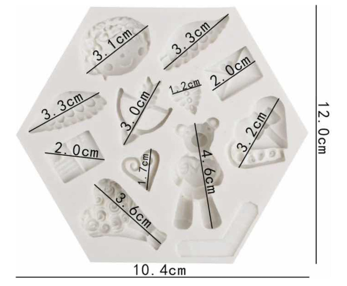 Molde de Silicón San Valentín, Amor, Cupido