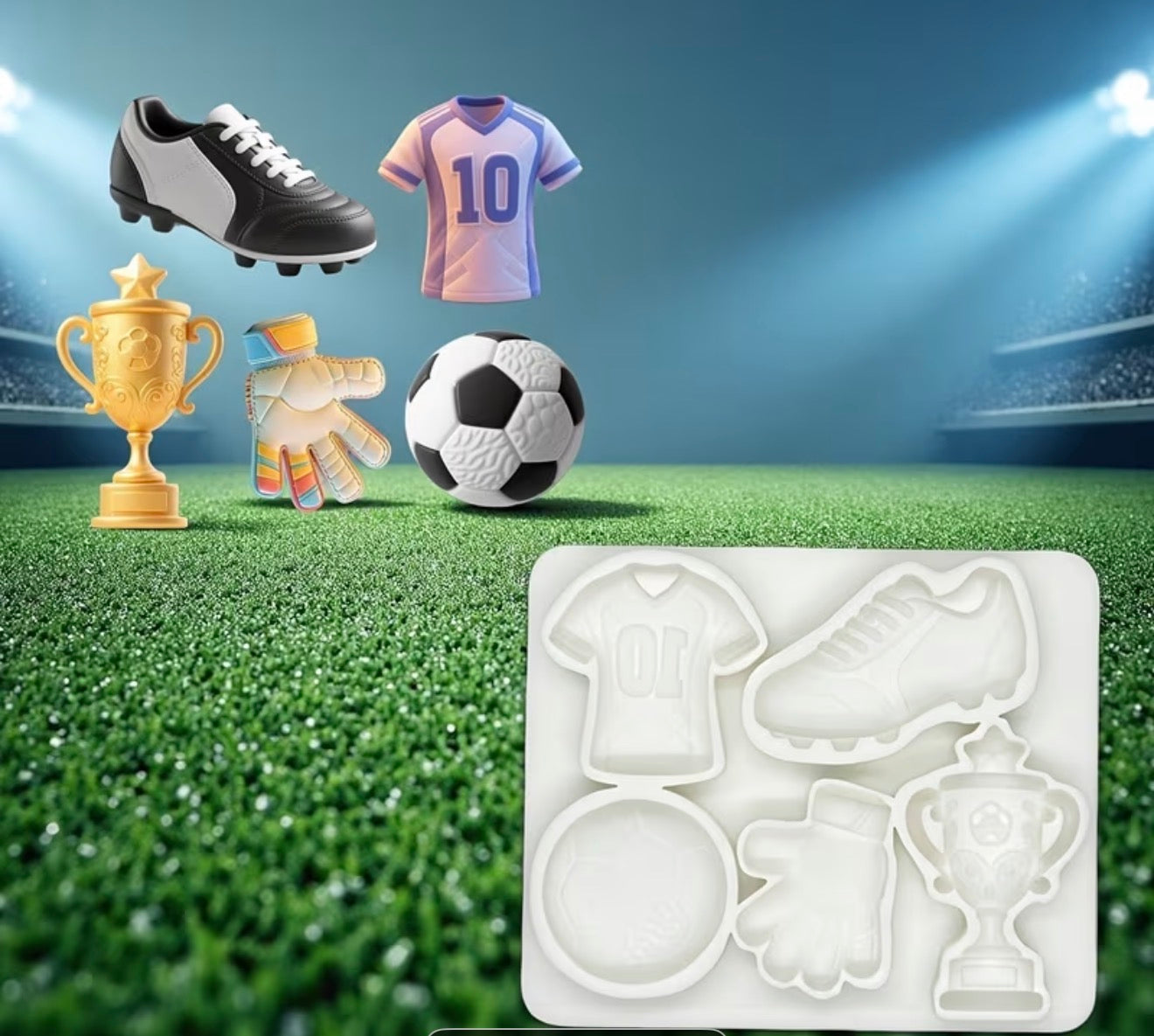 Molde de Silicón Fútbol Soccer