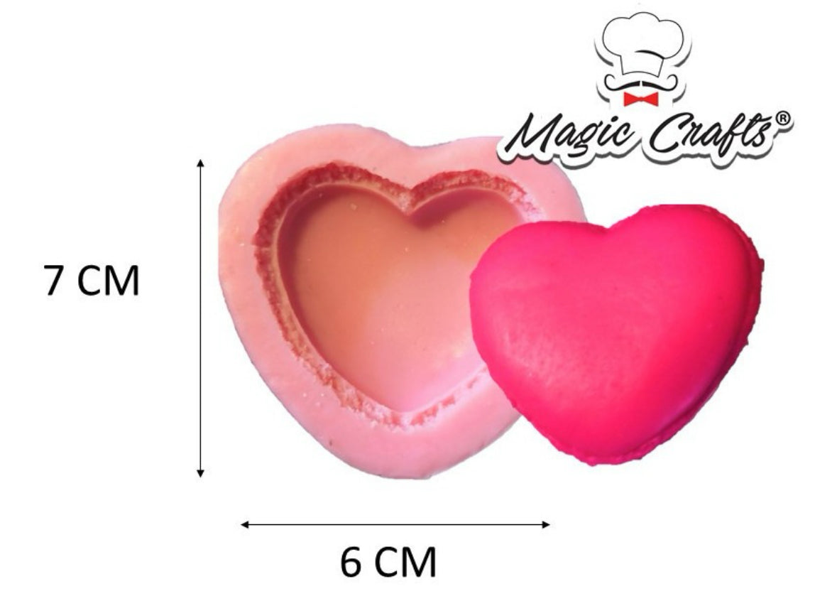 Molde de Silicón Macarrón de Corazón Amor