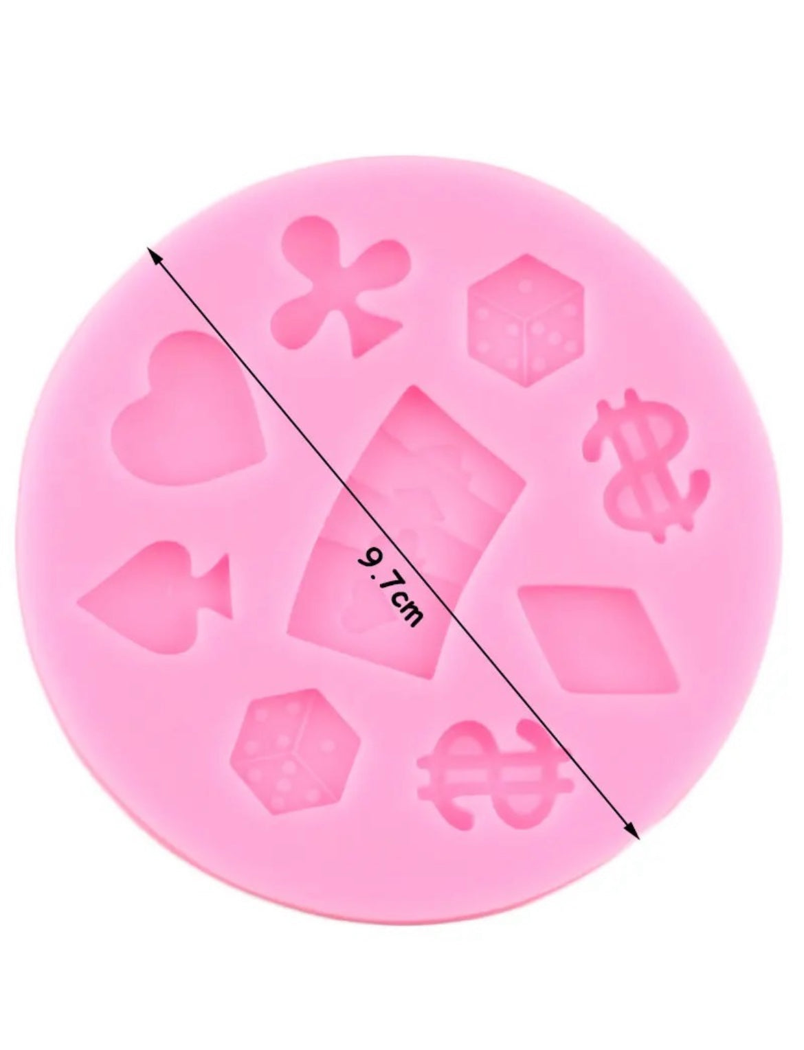 MOLDE DE SILICÓN CASINO POKER