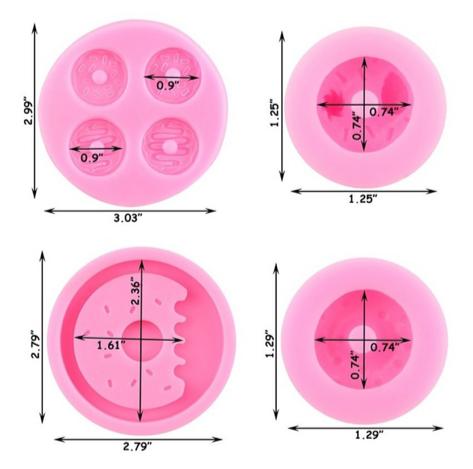 Molde de silicón donas y postres