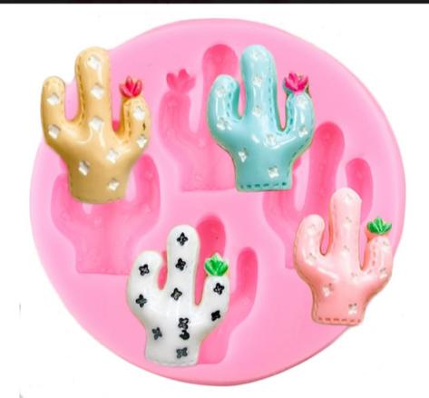 Molde de silicón cactus x 4