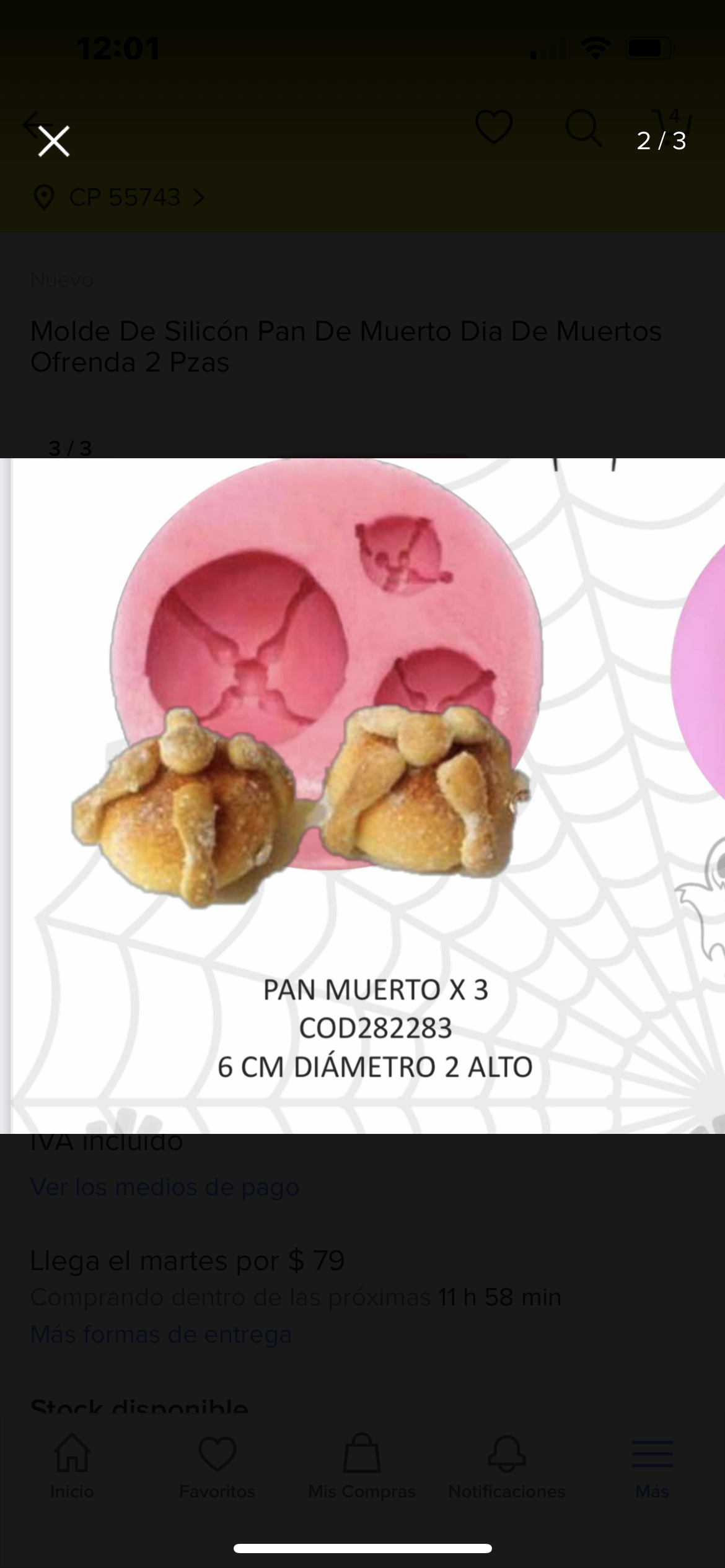 Paquete pan de muerto 2 piezas