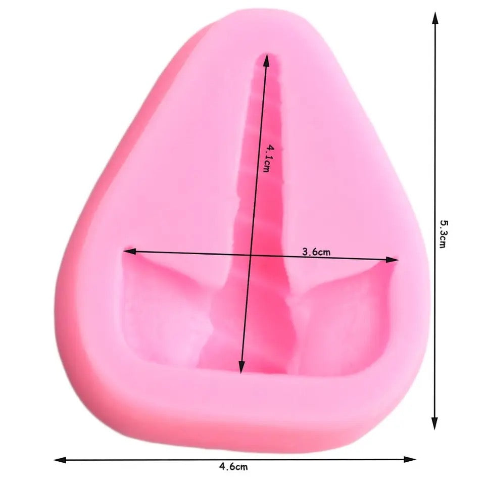 MOLDE DE SILICÓN CUERNO Y OREJAS DE UNICORNIO