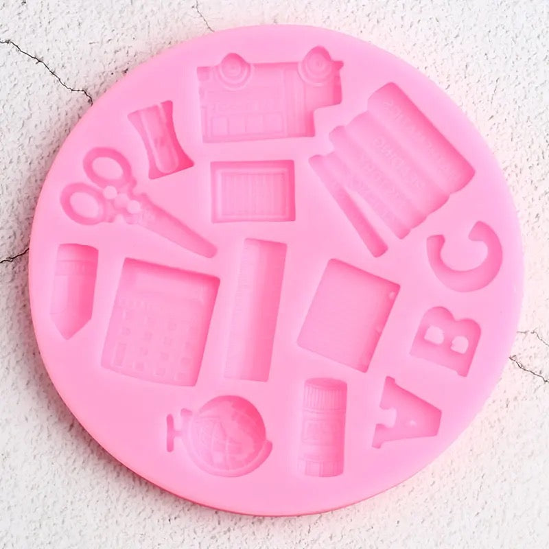 MOLDE DE SILICÓN ARTÍCULOS ESCOLARES