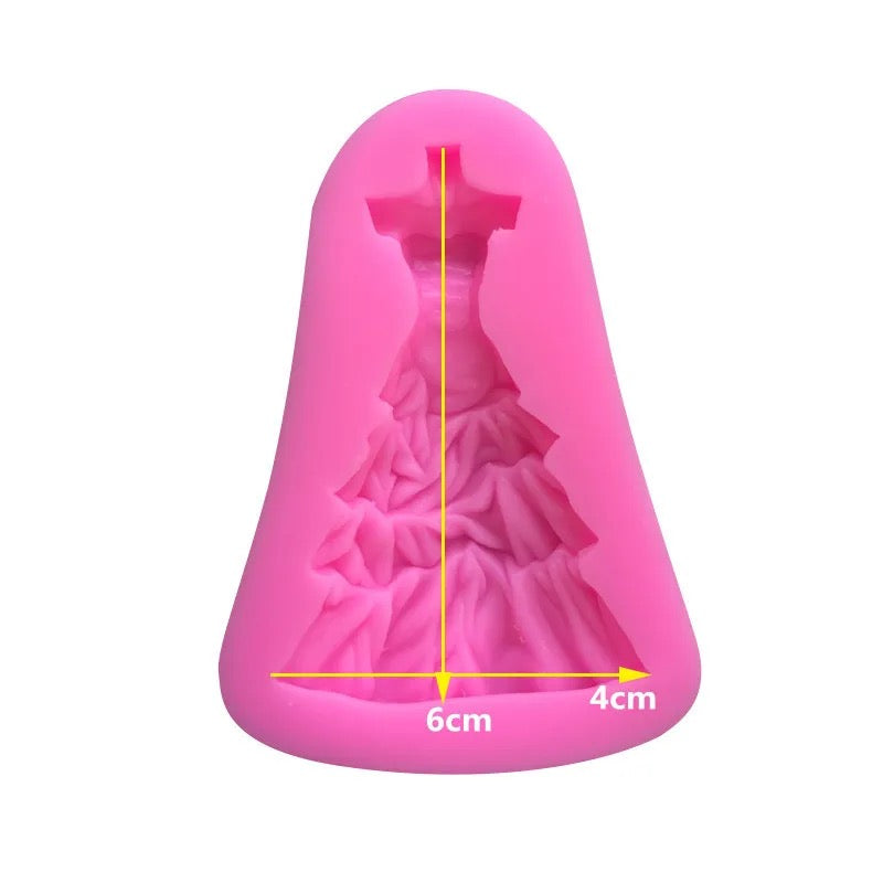 MOLDE DE SILICÓN VESTIDO