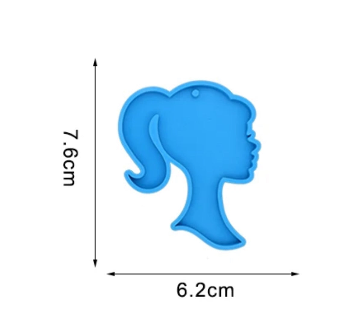 MOLDE DE SILICÓN LLAVERO DE BARBIE