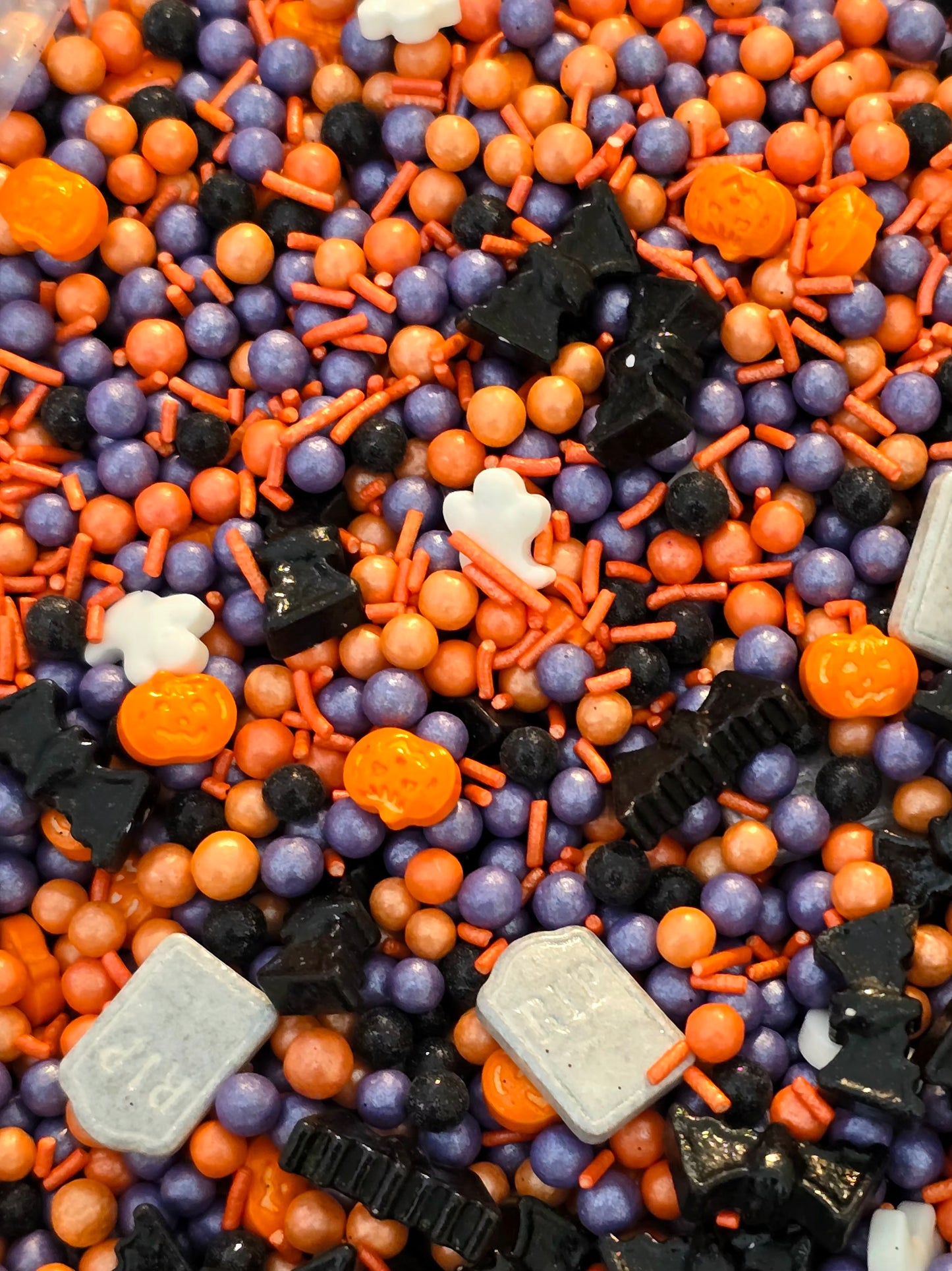 Sprinkles comestibles Halloween Murciélago, Calabaza y Tumbas