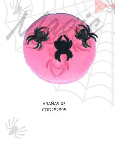 Molde de silicon arañas x3