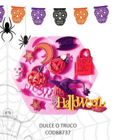 Molde de silicon hallowen dulce o truk