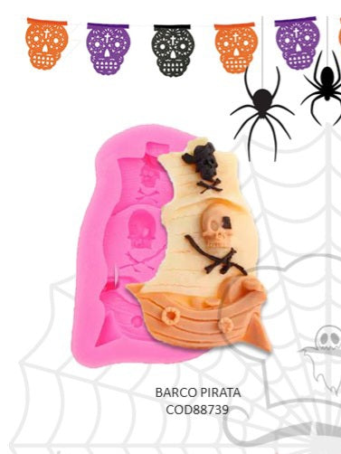 Molde de silicon barco pirata