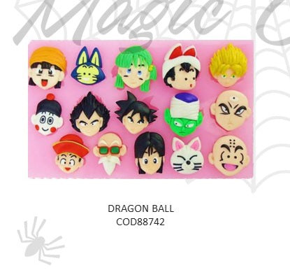 Molde de silicon personajes dragon ball