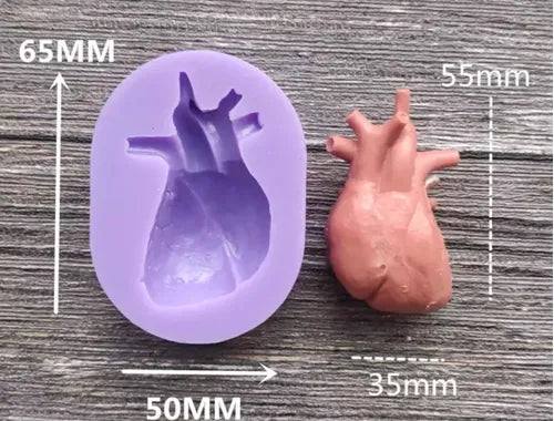 MOLDE DE SILICON CORAZON ORGANO