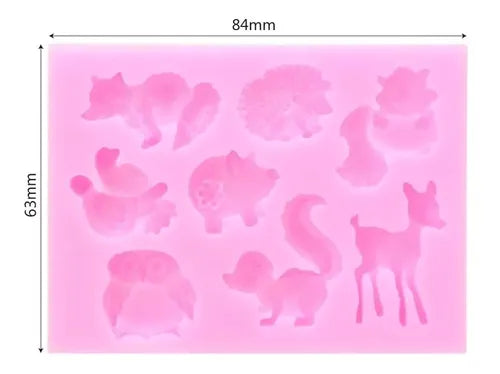 MOLDE DE SILICON ANIMALES