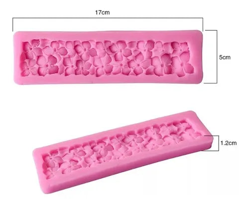 MOLDE DE SILICON CENEFA DE FLORES