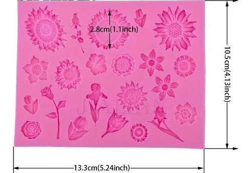 MOLDE DE SILICON FLORES