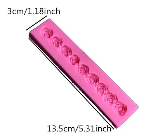 MOLDE DE SILICON CADENA DE FLORES