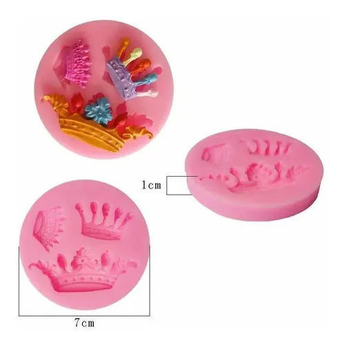 MOLDE DE SILICON CORONAS X 3