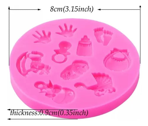 MOLDE DE SILICON BABY SHOWER