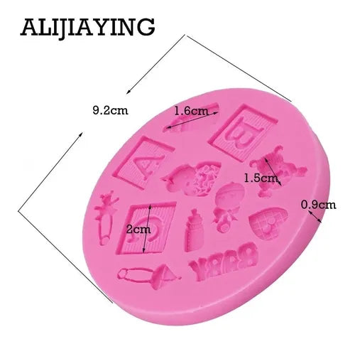 MOLDE DE SILICON BABY SHOWER CUBOS