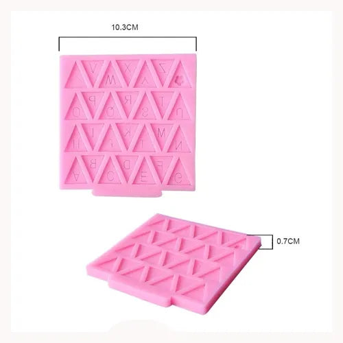 MOLDE DE SILICON ABC BANDERINES