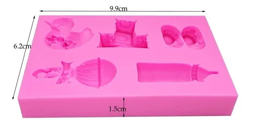 MOLDE DE SILICON BABY SHOWER