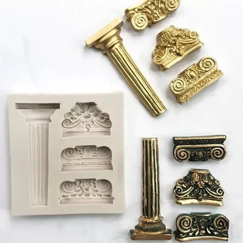 MOLDE DE SILICON COLUMNAS VINTAGE
