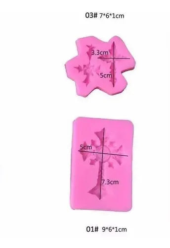 MOLDE DE SILICON PAQUETE CRUCES 3PZA