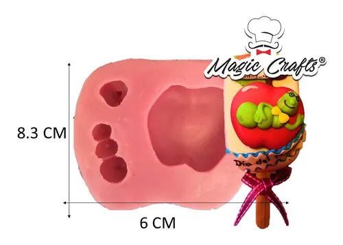 MOLDE DE SILICON MANZANA