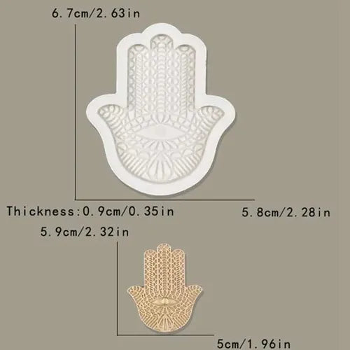 MOLDE DE SILICON MANO DE FATIMA