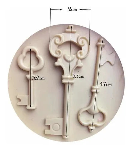 MOLDE DE SILICON LLAVES VINTAGE