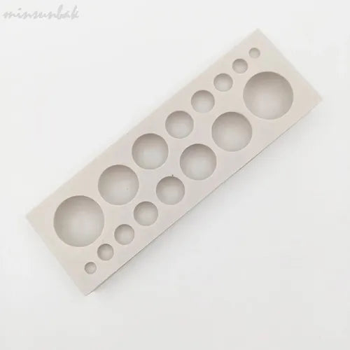 MOLDE DE SILICON MEDIA ESFERAS