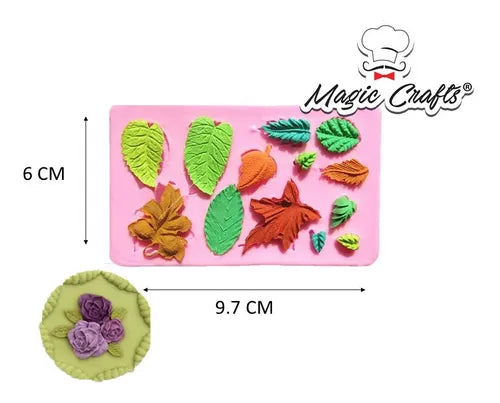 MOLDE DE SILICON HOJAS