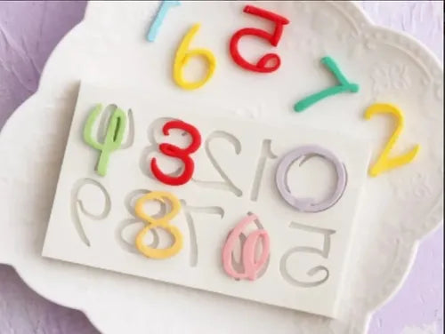 MOLDE DE SILICON NUMEROS FANTASIA