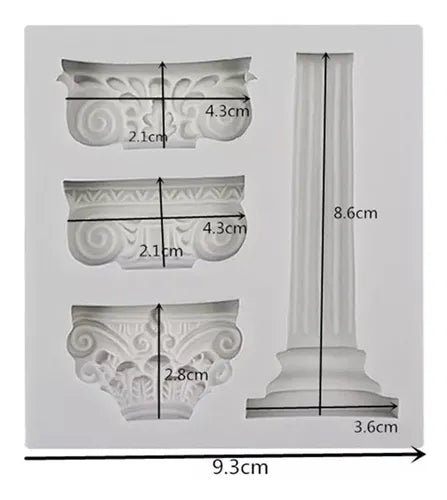 MOLDE DE SILICON COLUMNAS VINTAGE