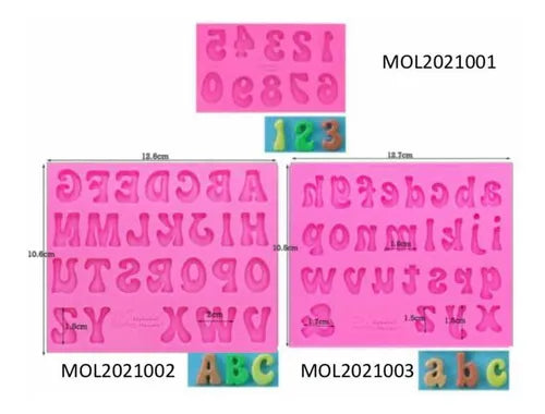 MOLDE DE SILICON PAQUETE ABECEDARIO