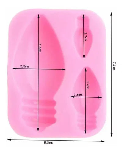 MOLDE DE SILICON NAVIDAD FOQUITOS X 3
