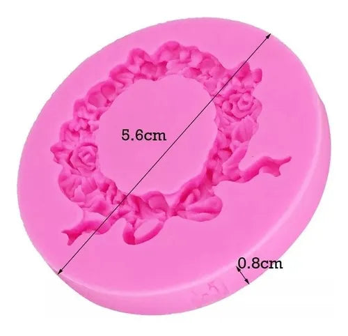 MOLDE DE SILICON NAVIDAD CORONA