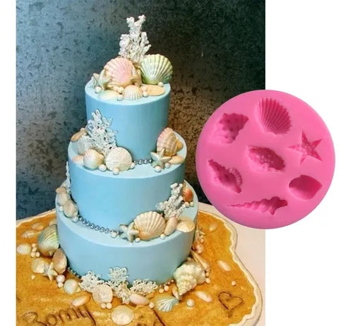 MOLDE DE SILICON CONCHAS