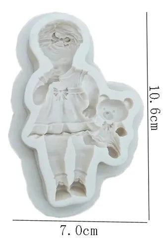 MOLDE DE SILICON BEBE NIÑA