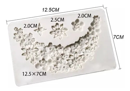 MOLDE DE SILICON FLORES